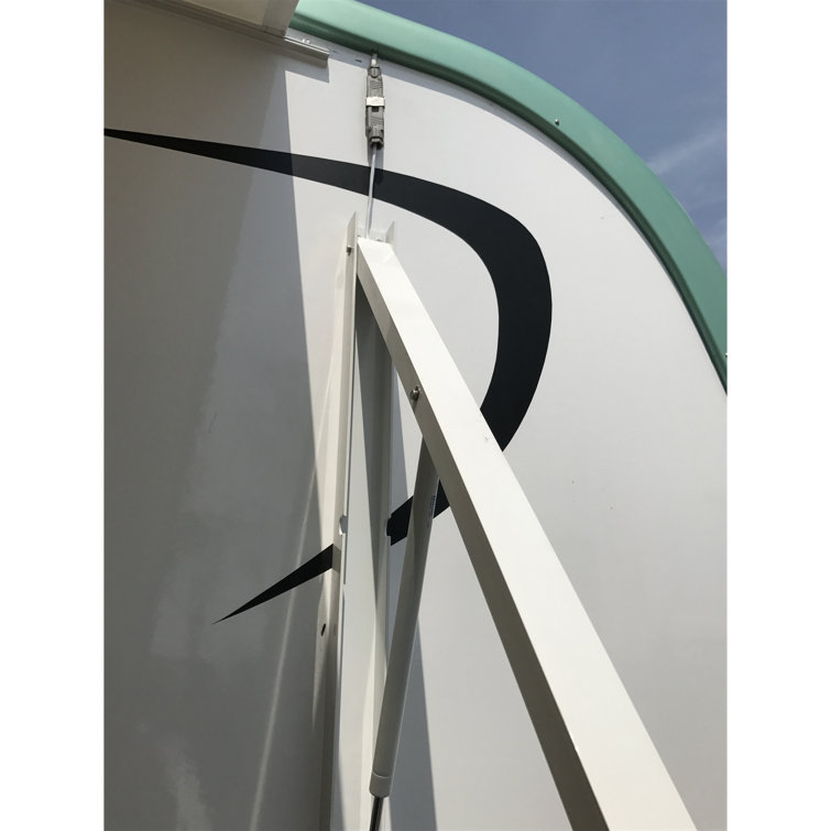 Black and White Fade Retractable RV/Patio Awning 20x8 ft Vinyl