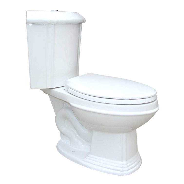 White Elongated Dual Flush Corner Toilet with Slow Close Seat