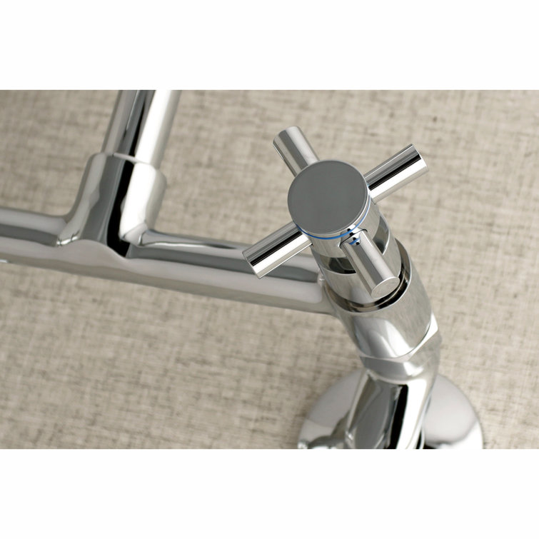 Concord Polished Chrome Adjustable Wall Mount Kitchen Faucet