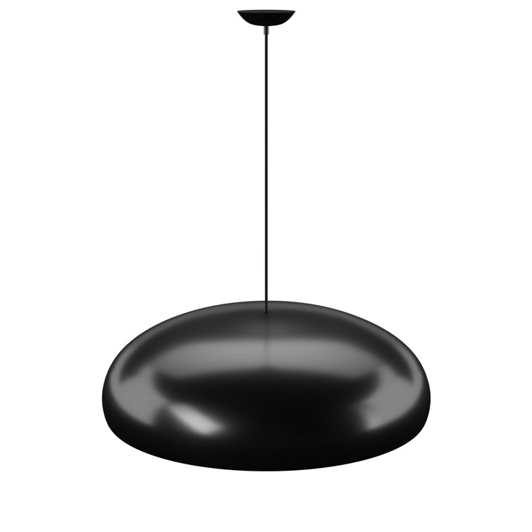 Doheny Ave Elegance 3-Light Black Glass Bowl Pendant