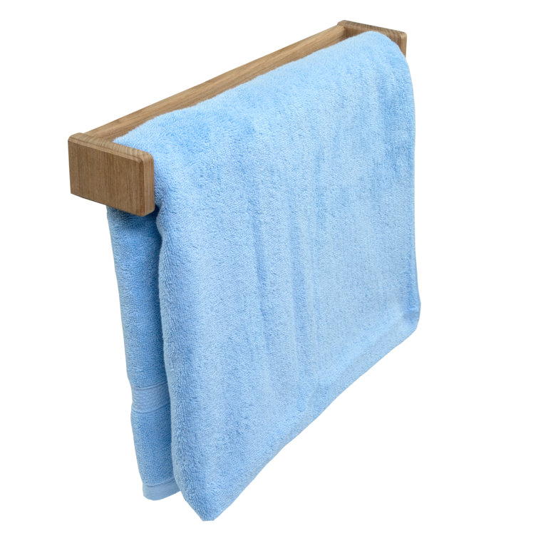 16'' Teak Wall Mounted Towel Rack