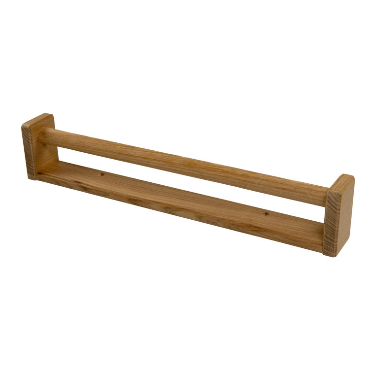 16'' Teak Wall Mounted Towel Rack