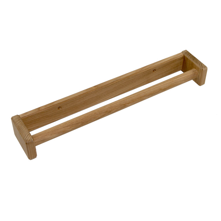 16'' Teak Wall Mounted Towel Rack