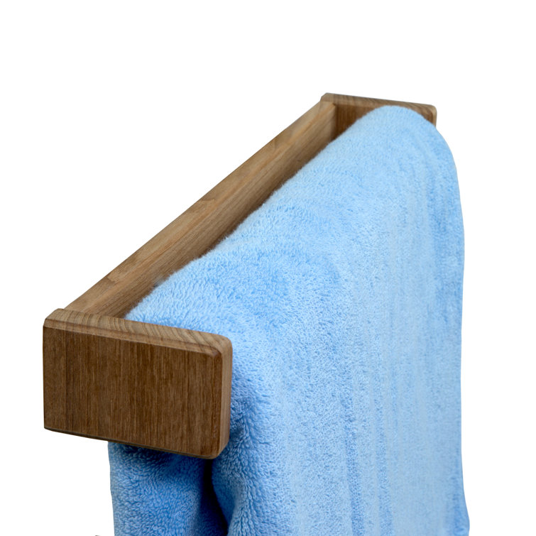 16'' Teak Wall Mounted Towel Rack