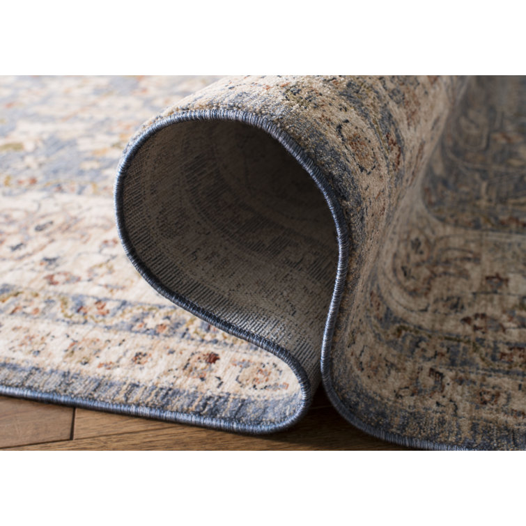 Sidney Square Light Blue & Ivory Hand-Knotted Oriental Rug