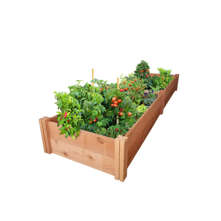 Handcrafted Redwood Rectangle Raised Garden Bed
