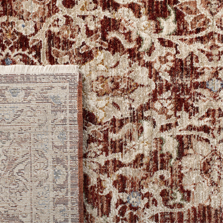 Warwick Oxblood Red Synthetic 5'3" x 7'6" Hand-Knotted Area Rug