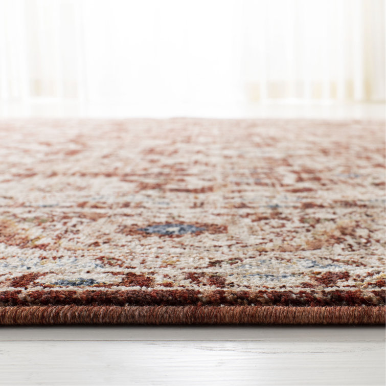 Warwick Oxblood Red Synthetic 5'3" x 7'6" Hand-Knotted Area Rug
