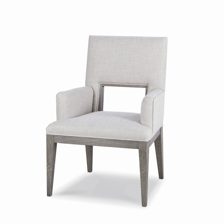 Camino Gray Linen & Oak Contemporary Armchair