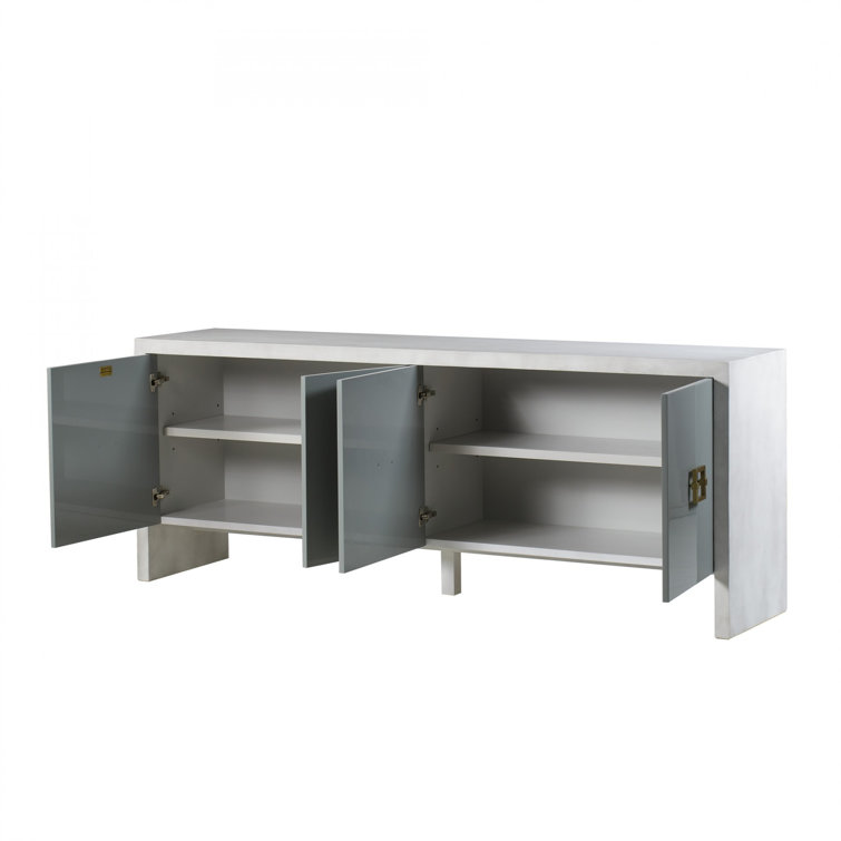 Monarch 89" Off-White and Blue-Grey Concrete Sideboard