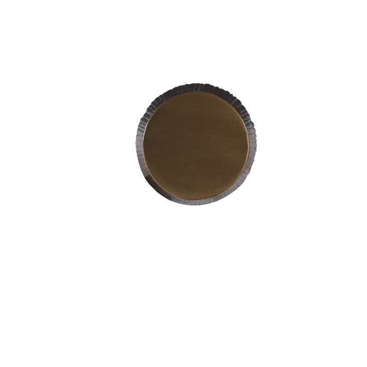 Artides Round Bronze Finish Martini Pedestal End Table