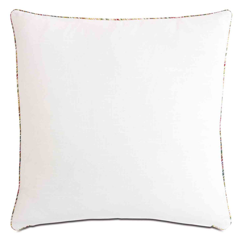 Multicolor Striped Synthetic Square Throw Pillow with Polyester Insert