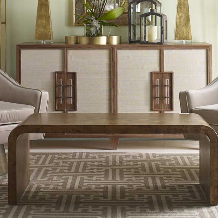 Newbury Rectangular Beige Wood Coffee Table 48"x22"