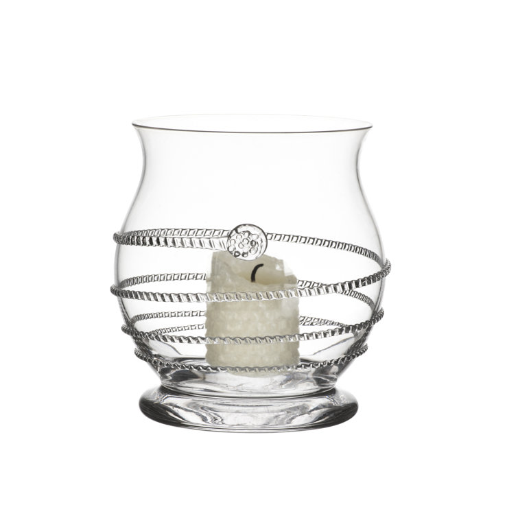 Amalia Spiral Bohemian Glass Votive and Vase, 4.5" H