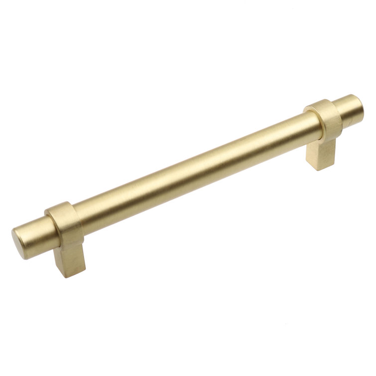 5-Inch Satin Gold Modern Bar Pull with Mounting Hardware