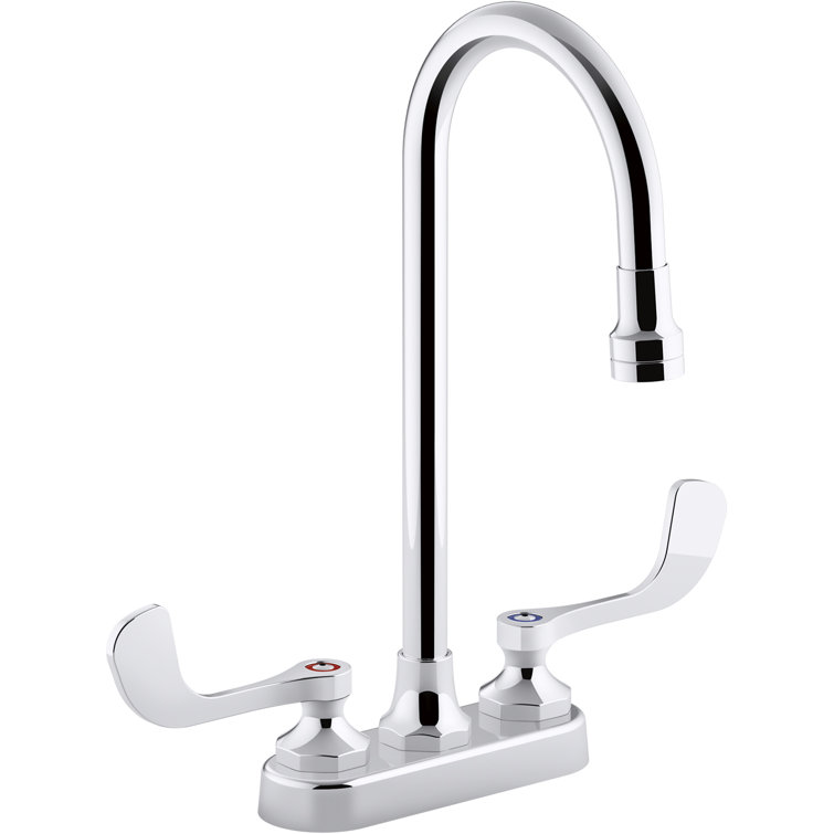 Polished Chrome Double Handle Bathroom Sink Faucet