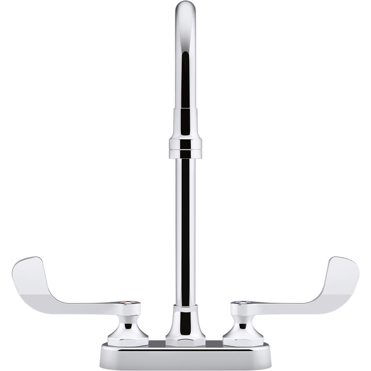 Polished Chrome Double Handle Bathroom Sink Faucet