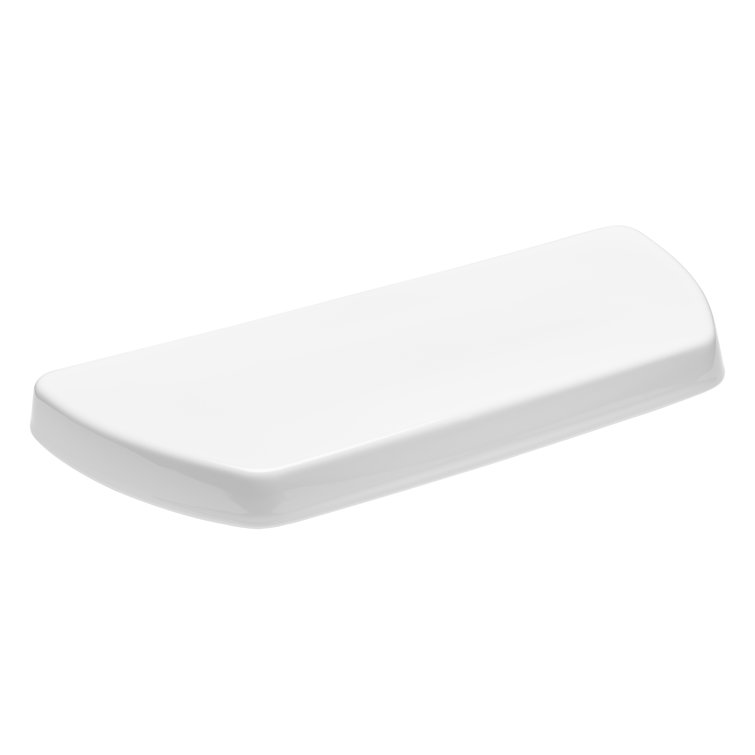 White Ceramic Minimalist Toilet Tank Cover