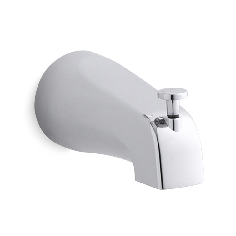 Chrome Wall Mounted Tub Spout with Diverter