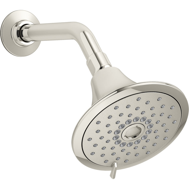Vibrant Polished Nickel Multifunction Wall Mount Showerhead