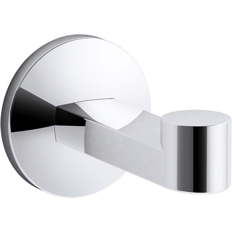 Polished Chrome Modern Metal Robe Hook