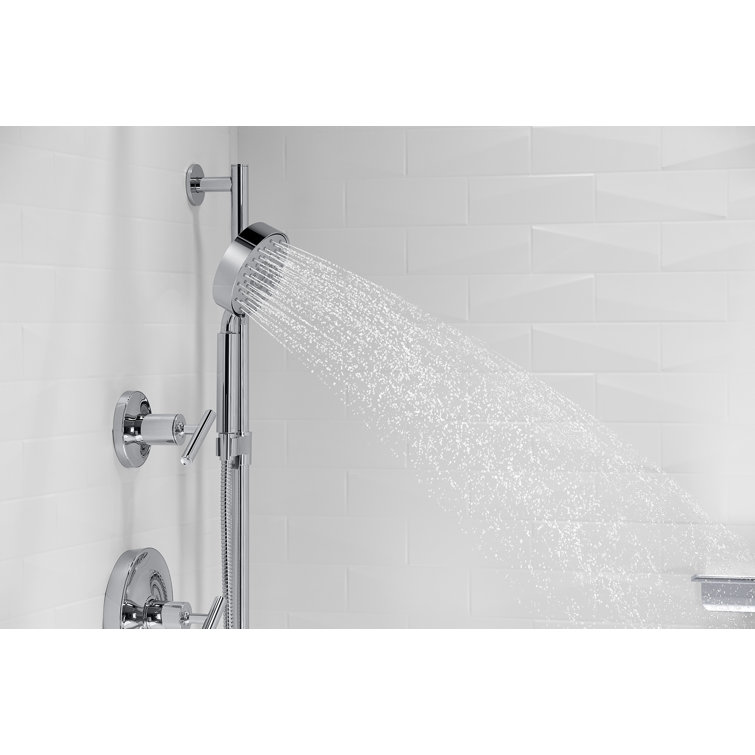 Polished Chrome Multifunction Handheld Showerhead with Pulse