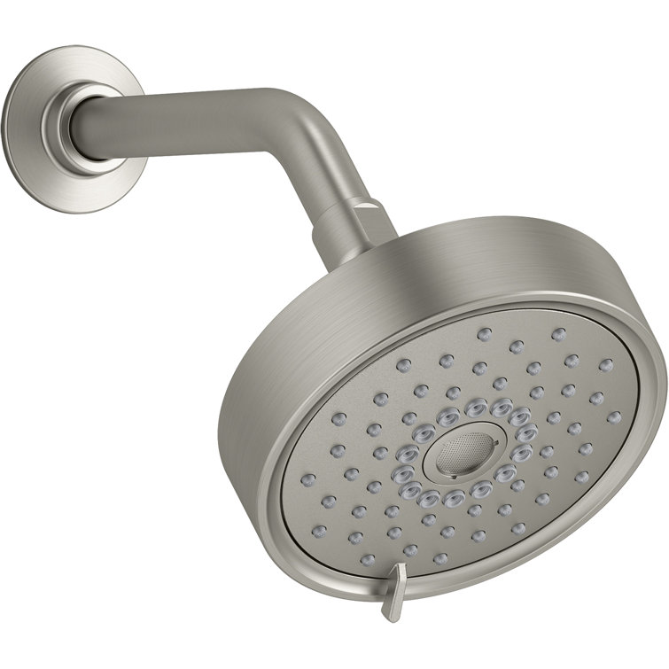 Purist 5.5" Vibrant Brushed Nickel Multifunction Showerhead with Three Sprays