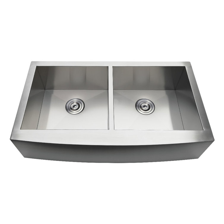 36-Inch Stainless Steel Double Bowl Farmhouse Kitchen Sink