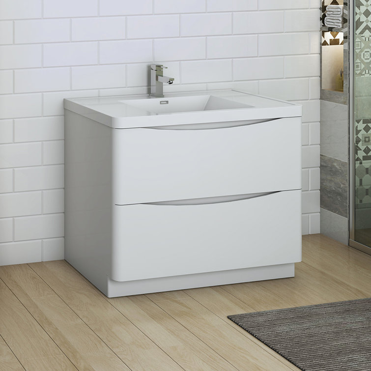 Tuscany 40" Glossy White Acrylic Single Sink Vanity