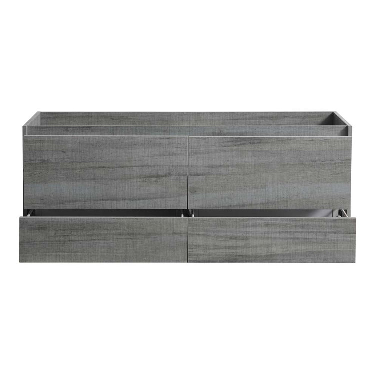 Catania 60" Gray Wall Mount Single Bathroom Vanity Cabinet