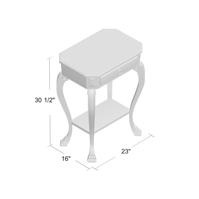 Cherry Poplar Wood Console Table with Storage