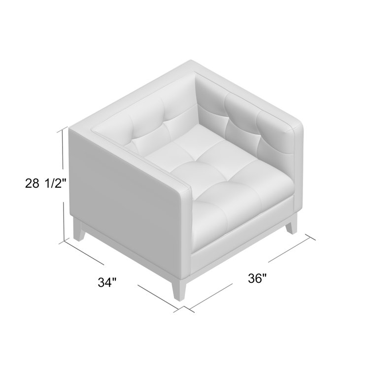 Gray Tufted Polyester Armchairs with Walnut Wood Legs, Set of 2