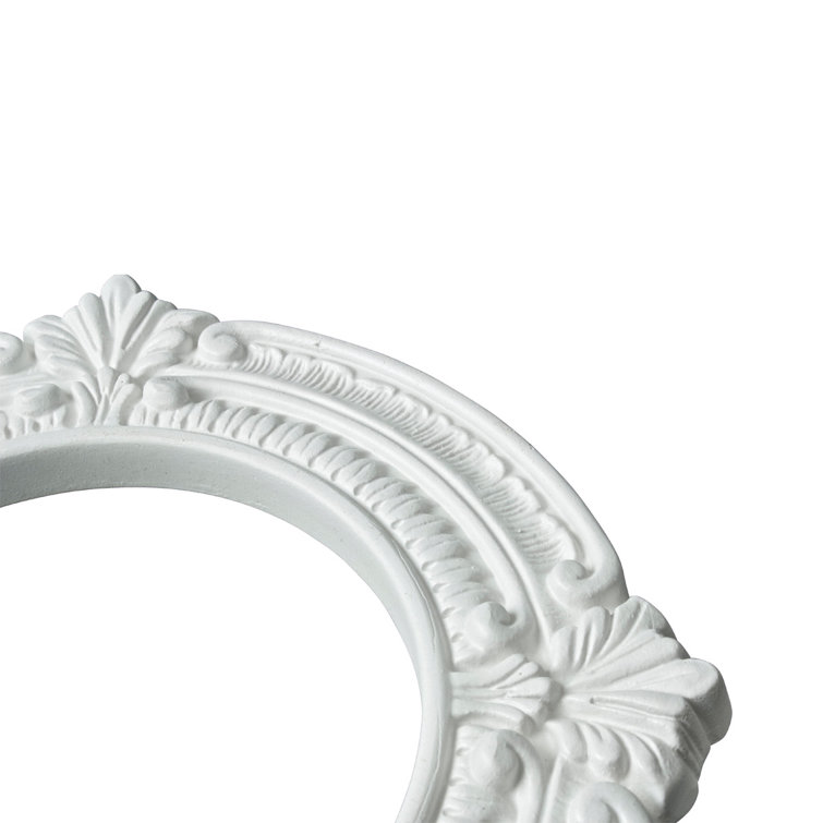 White Ornate Polyurethane Recessed Ceiling Medallion 6" ID x 10" OD