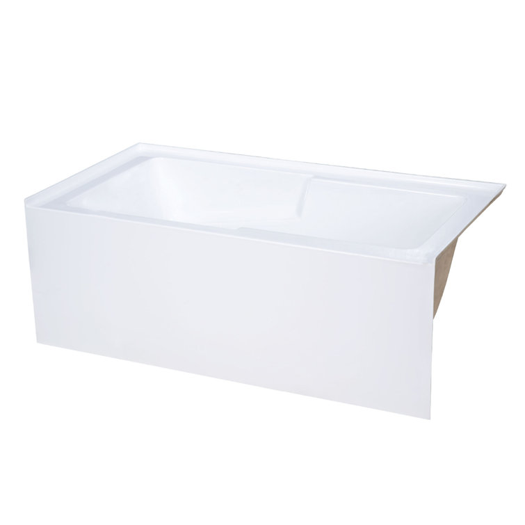 Voltaire Bisque Acrylic 54" x 30" Alcove Bathtub with Apron