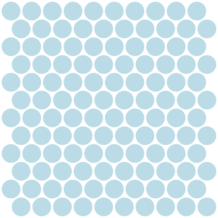 Light Blue Penny Tile Peel and Stick Backsplash Panels
