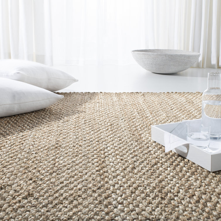 Savanna Beige Hand-Knotted Wool Rectangular Rug 4' x 6'