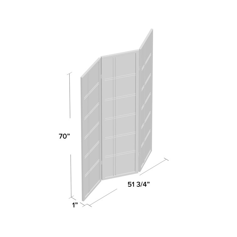 Espresso Shoji 3-Panel Room Divider with Spruce Frame