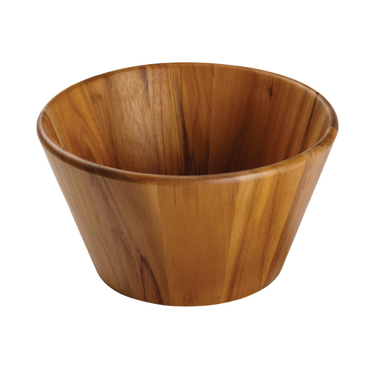Teak Wood 3-Piece Salad Serving Set with Bowl