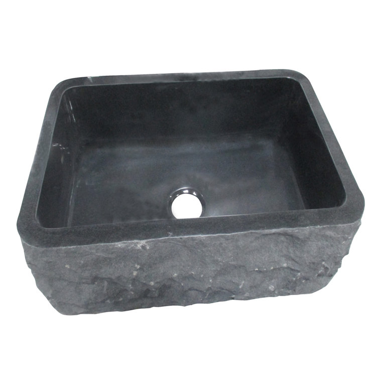 Birgitta 24'' Black Granite Farmhouse Single Bowl Sink