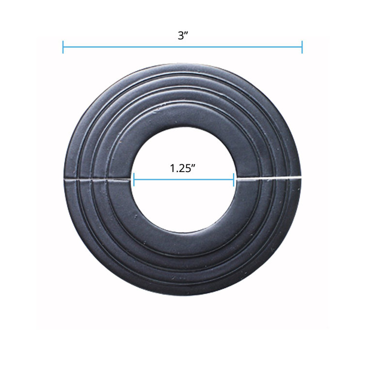 Black Powder Coated Aluminum Radiator Flange Ring Plate