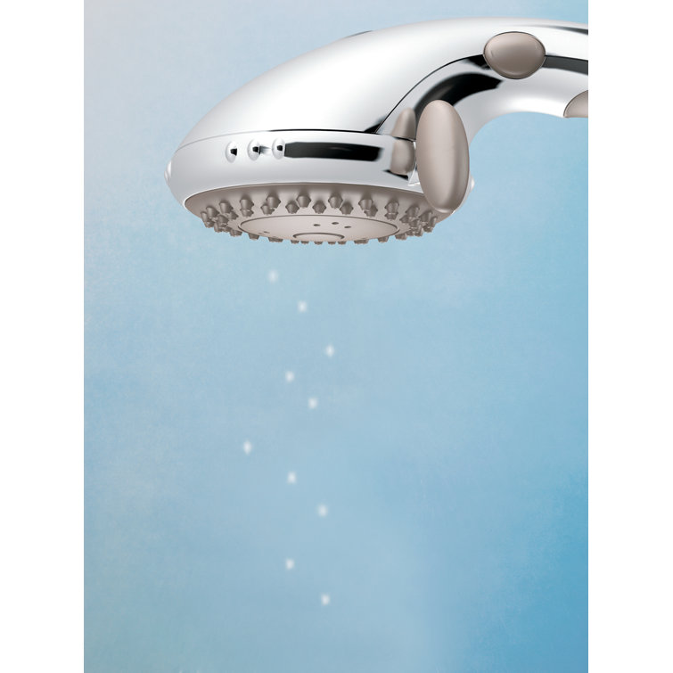 Chrome Handheld Shower Head with Pulse Control and Filter