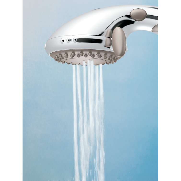 Chrome Handheld Shower Head with Pulse Control and Filter