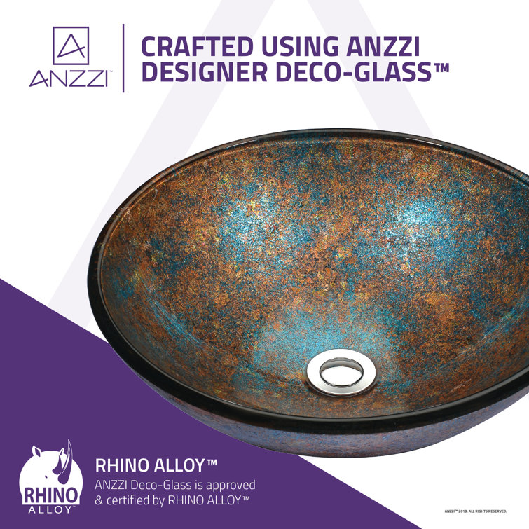 Emerald Burst Handcrafted Glass Above-Counter Vessel Sink
