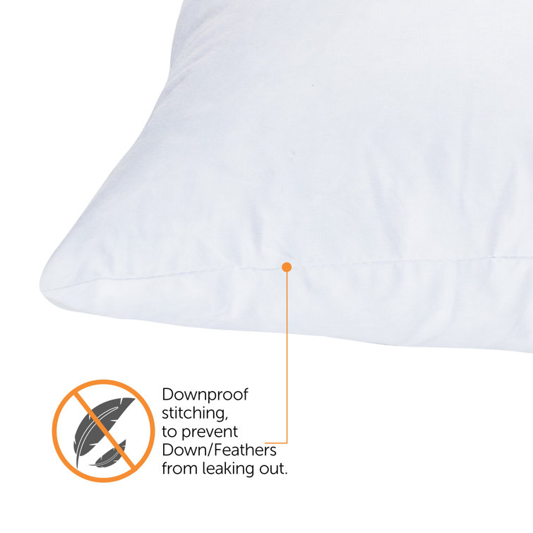Modern Plush Feather-Filled Cotton Throw Pillow, 16" Square