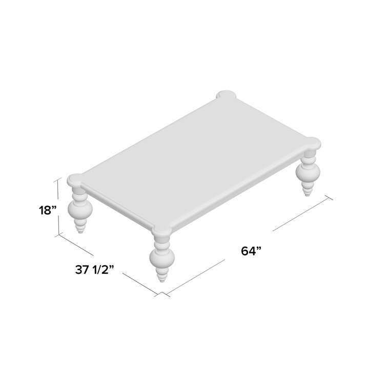 Curvaceous Noir Mahogany Rectangular Coffee Table in Hand Rubbed Black