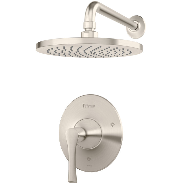 Brushed Nickel Rainfall Wall Mounted Shower Faucet