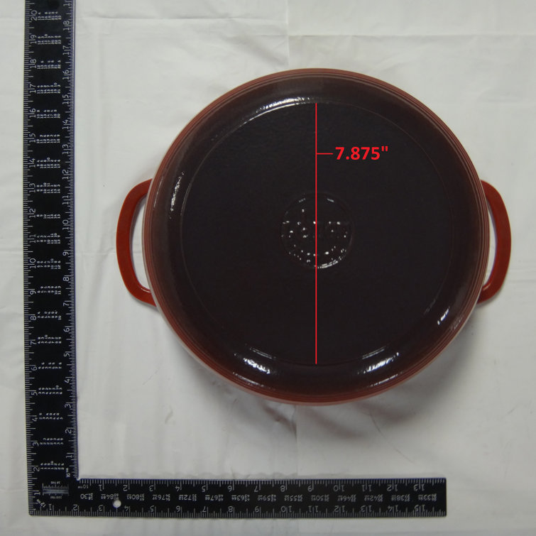 Red Enameled Cast Iron 7.5 Quart Dutch Oven