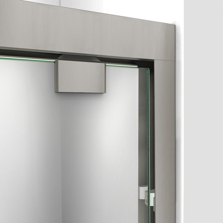 Encore 48" x 32" Black Semi-Frameless Rectangular Shower Enclosure