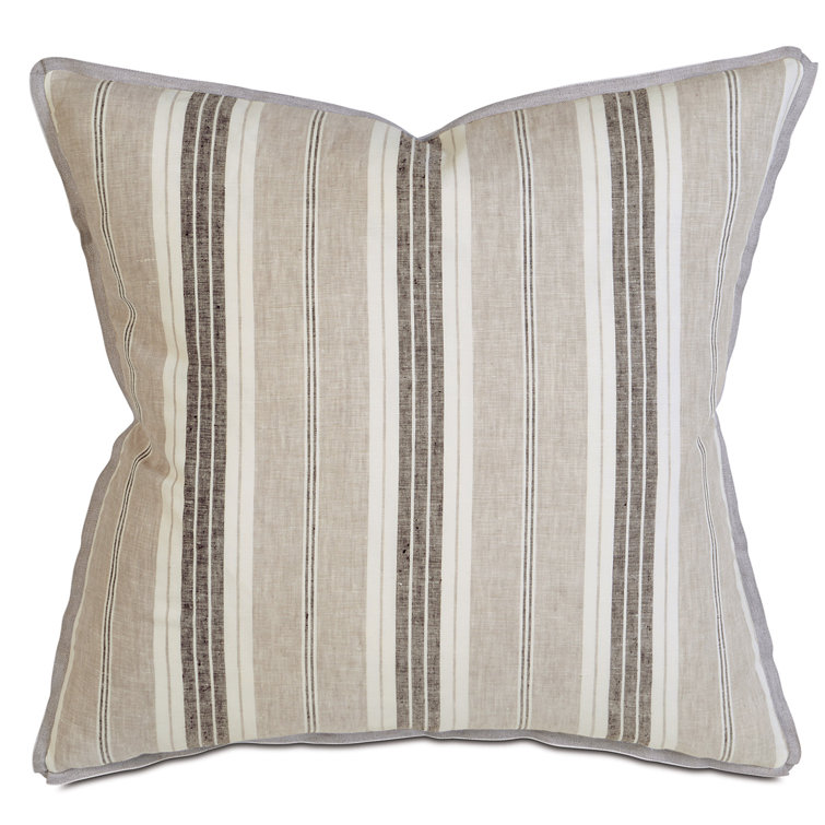 Light Blue Cotton Blend Square Throw Pillow