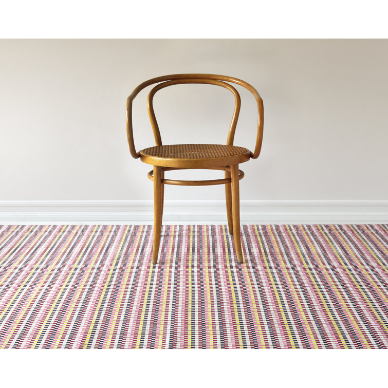 Pansy Stripe Flat Woven Easy Care Rectangular Floor Mat